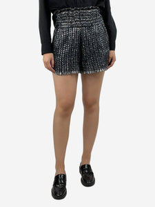 Iro Silver tweed high-waisted shorts - size UK 8