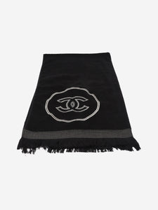 Chanel Black beach towel