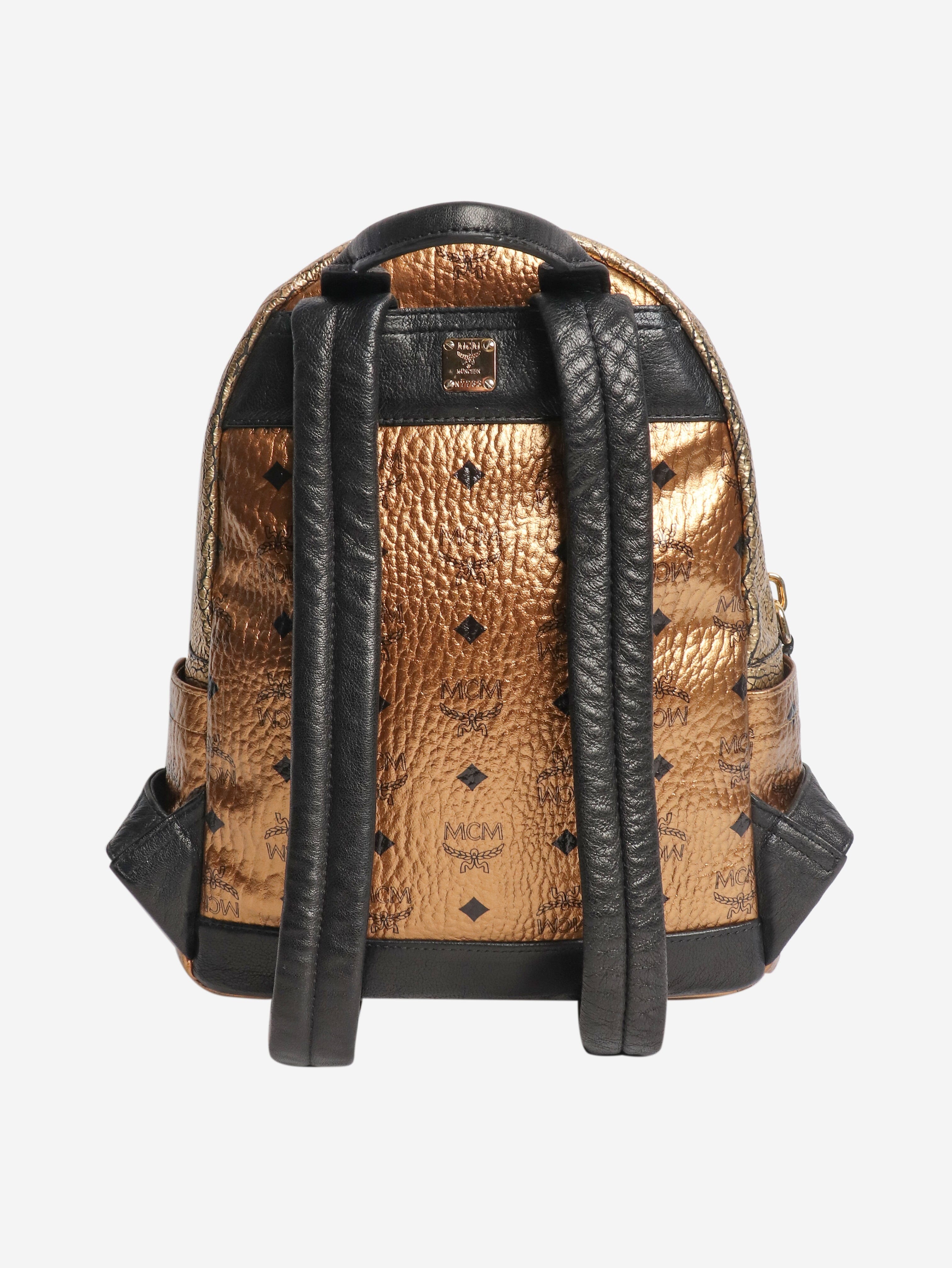 MCM Gold metallic backpack Backpacks MCM 