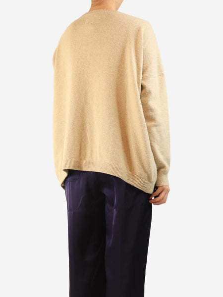 Neutral cashmere-blend cardigan - size L alternate image