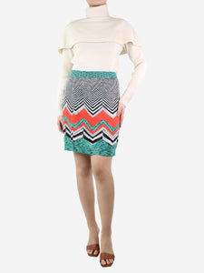 Missoni Multicoloured zigzag pattern skirt - size UK 14