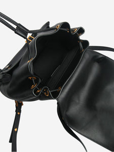 Versace Black leather backpack