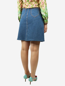 Stella McCartney Blue denim button-front midi skirt - size UK 10