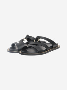 Salvatore Ferragamo Black leather sandals - size EU 37.5