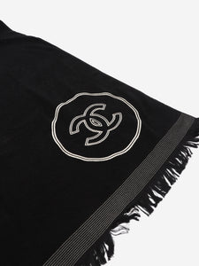 Chanel Black beach towel