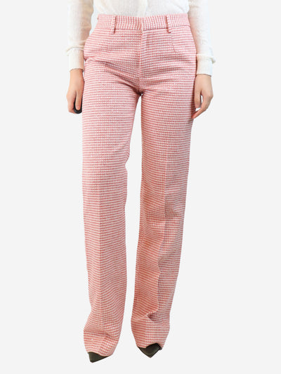 Red and pink sequin tweed trousers - size UK 10 Trousers Alessandra Rich 