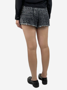 Iro Silver tweed high-waisted shorts - size UK 8