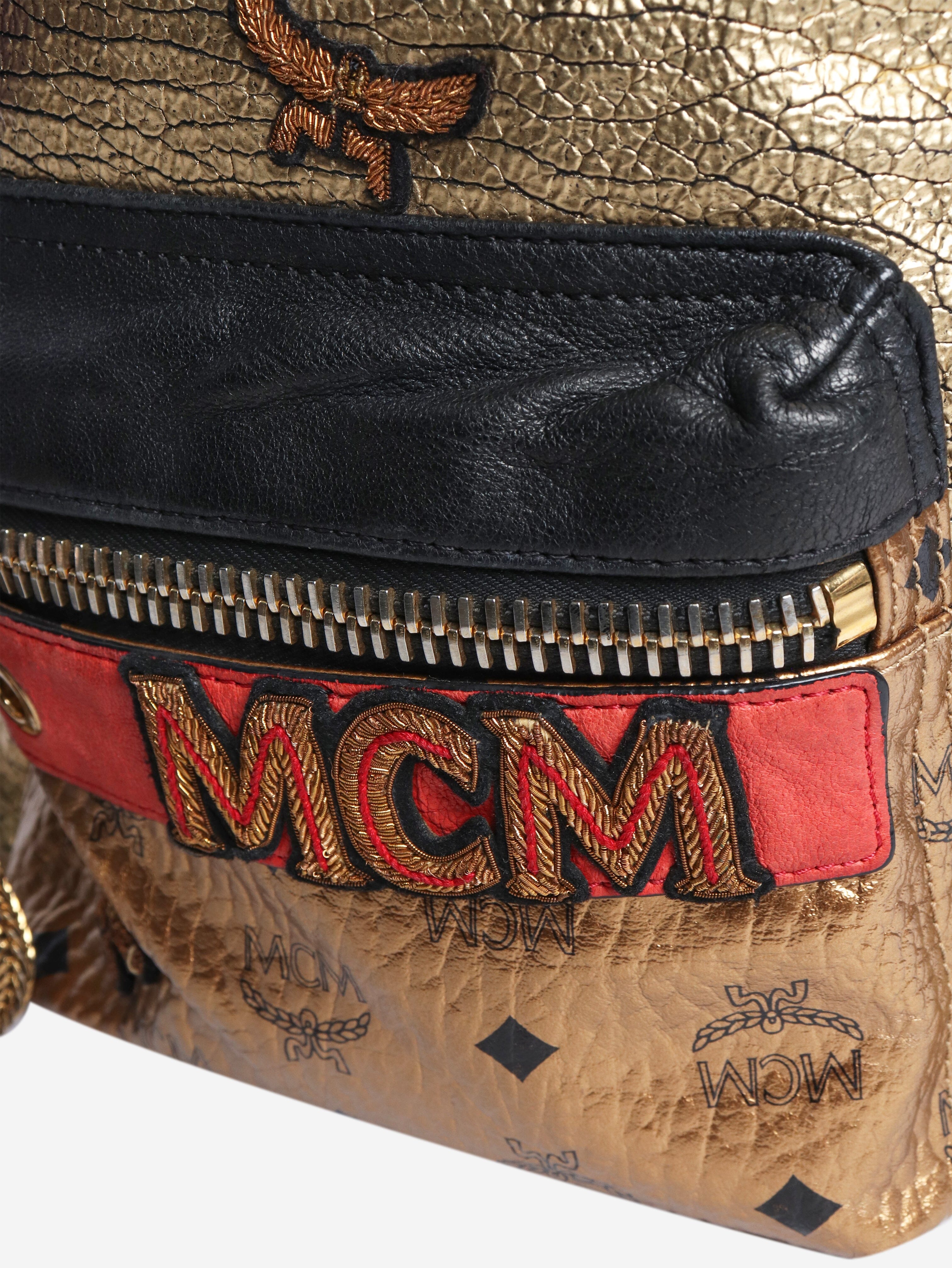 MCM Gold metallic backpack Backpacks MCM 