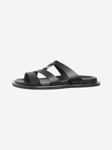 Salvatore Ferragamo Black leather sandals - size EU 37.5