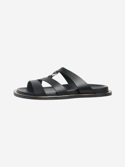 Black leather sandals - size EU 37.5 Flat Sandals Salvatore Ferragamo 