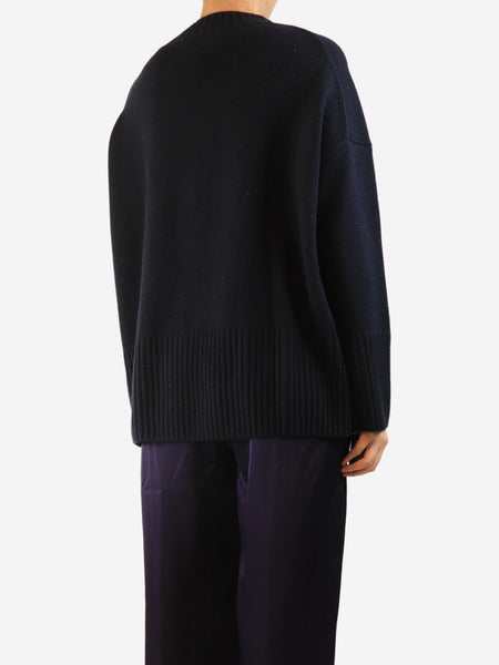 Navy cashmere jumper - size M alternate image