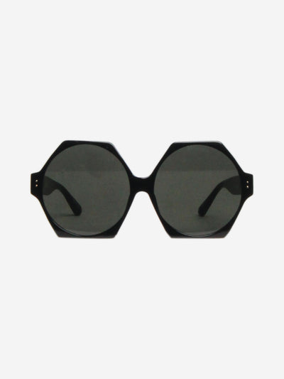 Black Bora hexagon sunglasses Sunglasses Linda Farrow 