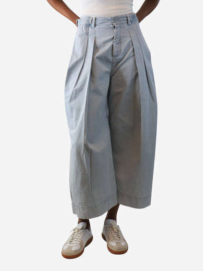 Baby blue balloon-leg cullottes - size UK 6 Trousers JW Anderson 