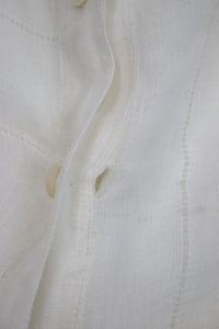 Chanel White sleeveless linen shirt - size UK 8