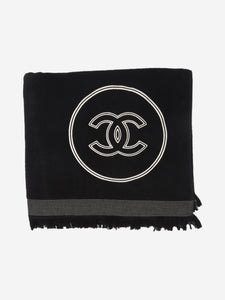 Chanel Black beach towel