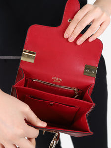 Gucci Red leather mini top handle bag