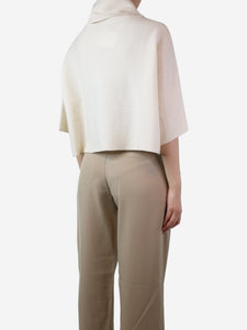 Bamford Cream cropped ribbed jumper - size S