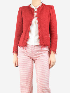 Red frayed jacket - size UK 8 Coats & Jackets Iro 
