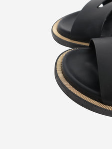 Salvatore Ferragamo Black leather sandals - size EU 37.5