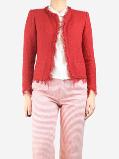 Red frayed jacket - size UK 8 Coats & Jackets Iro 