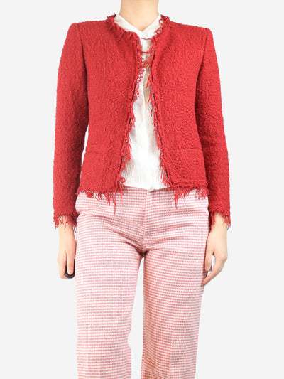 Red frayed jacket - size UK 8 Coats & Jackets Iro 