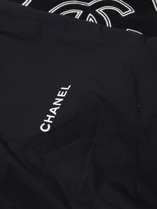 Chanel Black beach towel