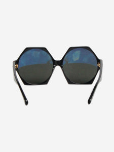 Linda Farrow Black Bora hexagon sunglasses