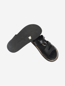 Salvatore Ferragamo Black leather sandals - size EU 37.5