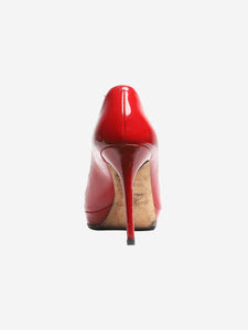 Jimmy Choo Red patent peep-toe pumps - size EU 38 (UK 5)