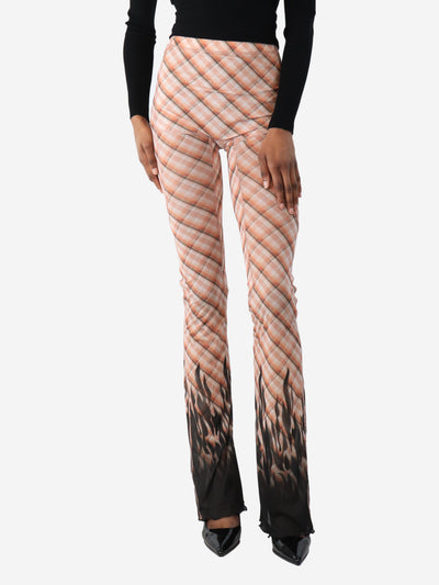 Pink and black moto check Halcyon leggings - size M Trousers KNWLS 