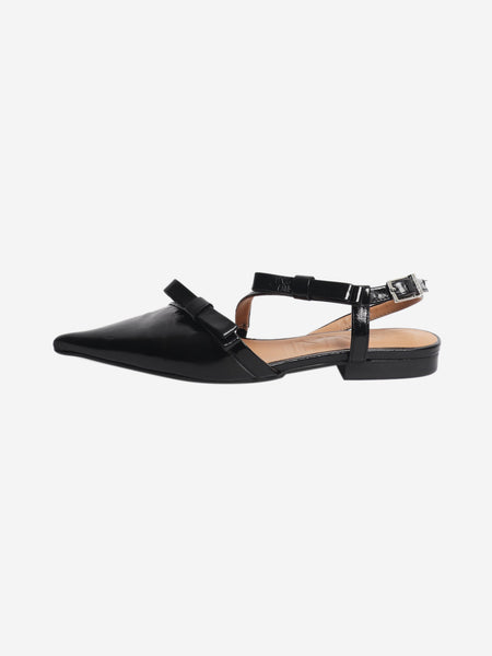 Black bow-detail slingback flats - size EU 37 product image