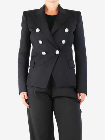 Black double-breasted blazer - size UK 10 Coats & Jackets Balmain 