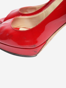 Jimmy Choo Red patent peep-toe pumps - size EU 38 (UK 5)