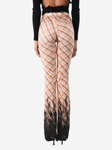 KNWLS Pink and black moto check Halcyon leggings - size M