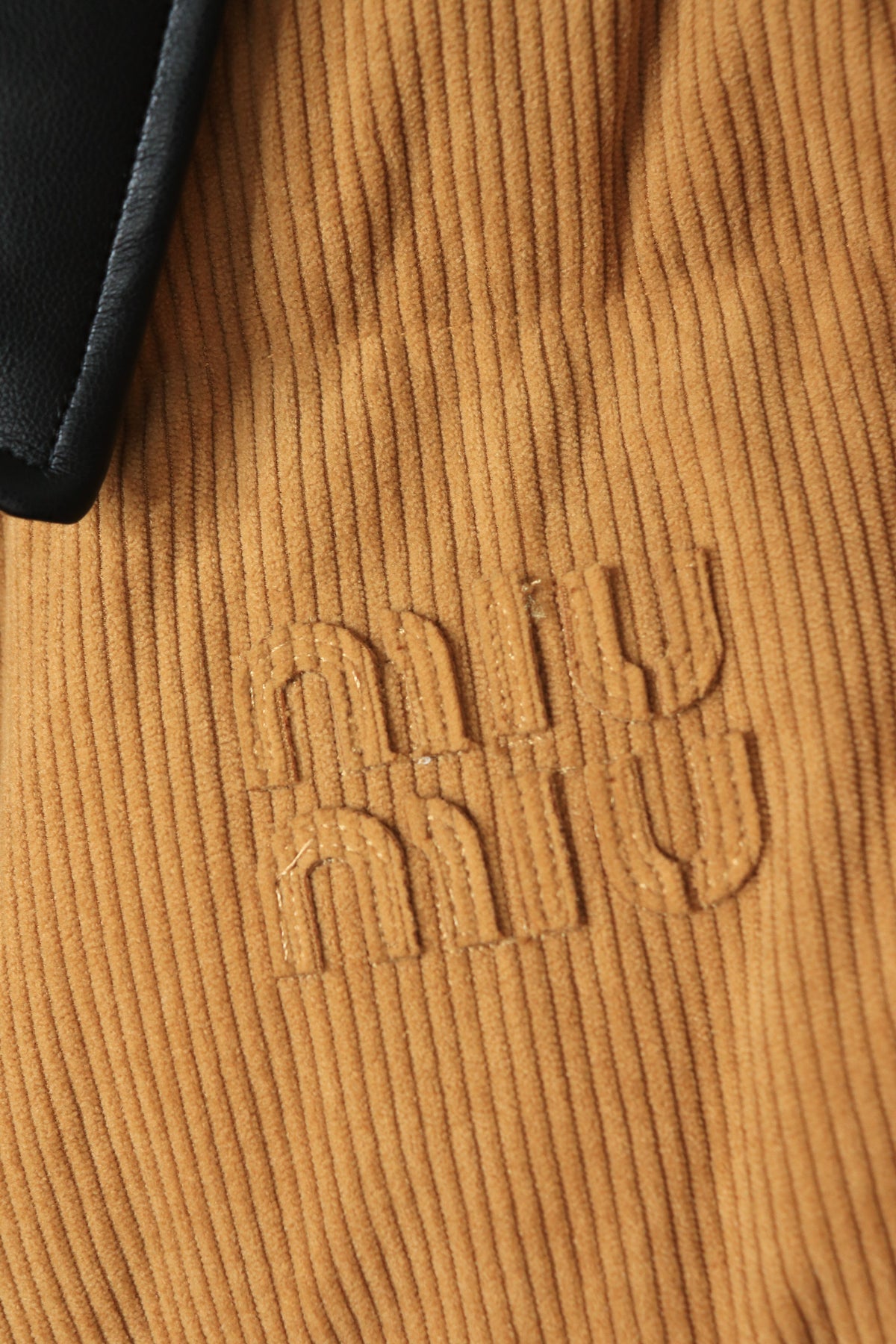 Tan corduroy puffer jacket - size L Coats & Jackets Miu Miu 