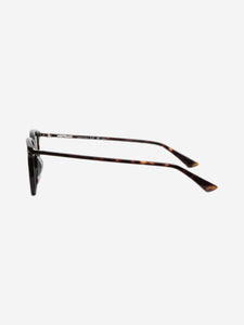 Mont Blanc Brown tortoise shell square-frame sunglasses