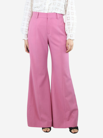 Pink flared wide-leg trousers - size UK 12 Trousers Chloe 