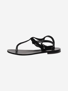 Bottega Egnazia Black velvet T Sandals - size EU 38