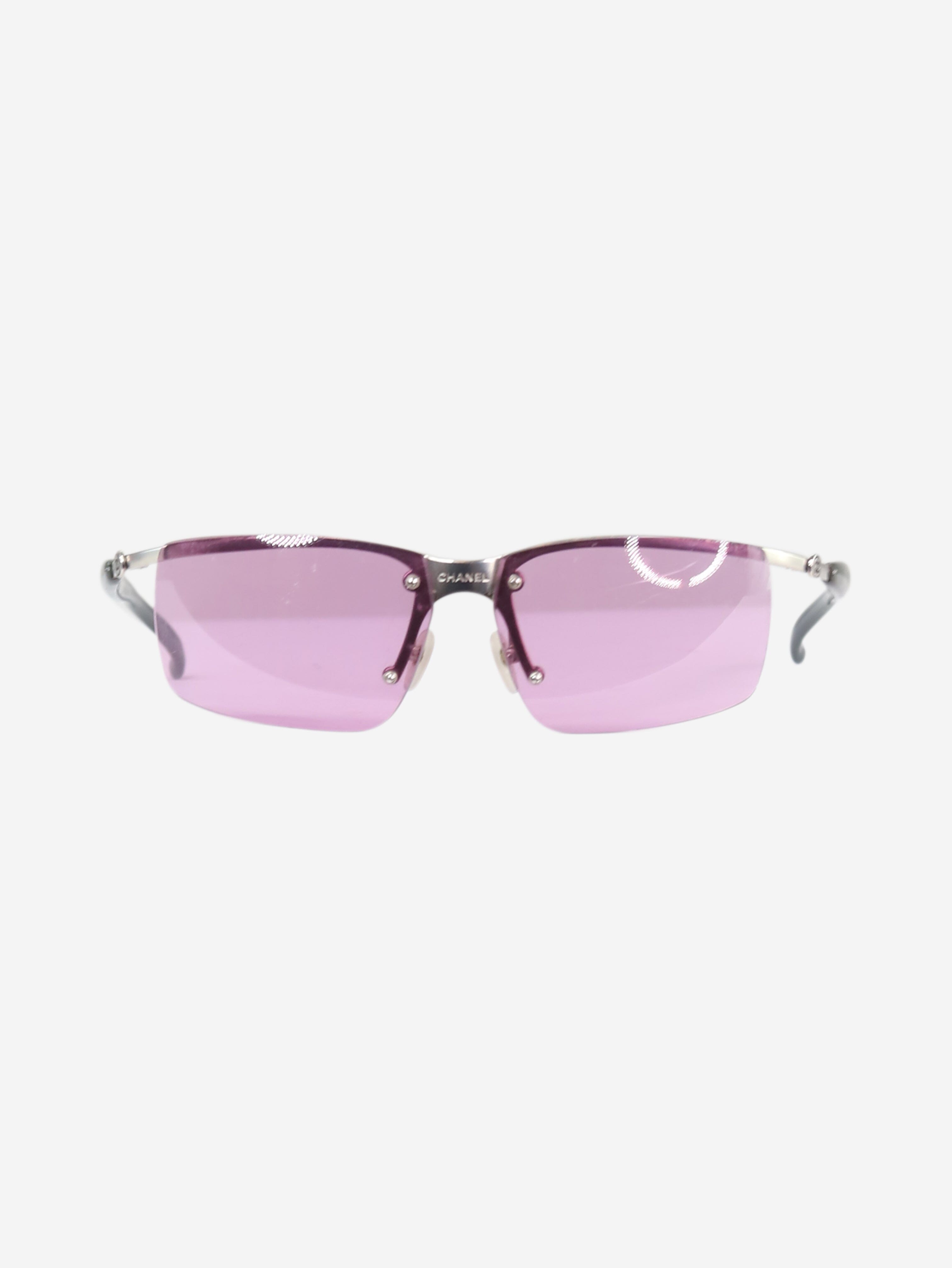 Chanel purple sunglasses best sale