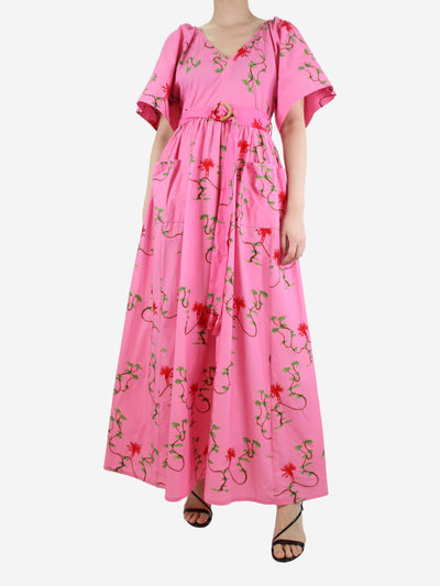 Pink embroidered maxi dress - size S Dresses Hayley Menzies 