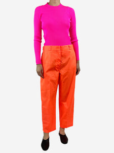 Prada Neon orange Techno trousers - size UK 12