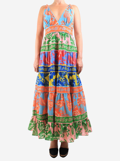 Multicolour sleeveless floral maxi dress - size S Dresses Farm Rio 
