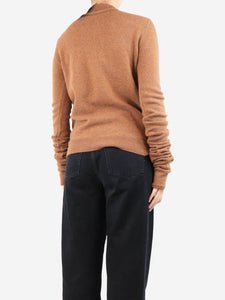 Joseph Brown knit sweater with button detail - size UK 8