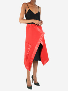 Celine Red wool poncho skirt- size XS