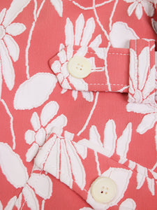 Miu Miu Pink floral embroidered coat - size UK 10
