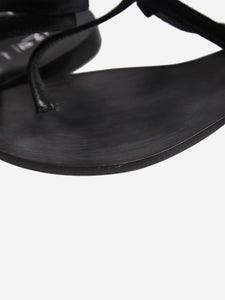 Bottega Egnazia Black velvet T Sandals - size EU 38