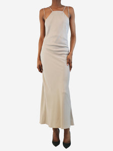 Eudon Choi Grey slip midi dress - size UK 6