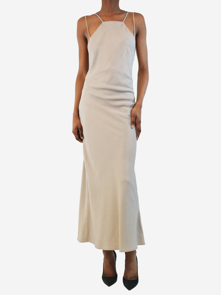 Grey slip midi dress - size UK 6 product image