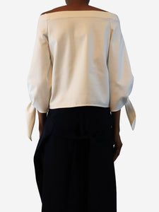 Tibi White off-the-shoulder top - size UK 4