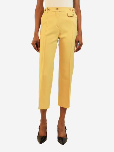 Yellow wool trousers - size UK 6 Trousers Celine 